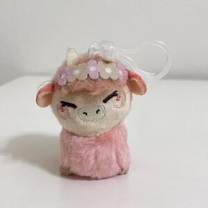 Honeymaru Mini Fluffy Highland Cow Plush Bag Clip Keychain BoxLunch Exclusive